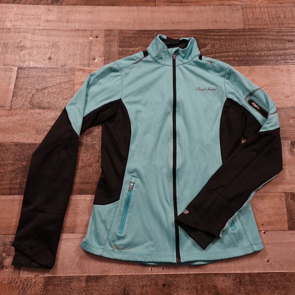 Pearl Izumi Elite Softshell Thermal Long‎ Sleeve Jacket women's small blue black